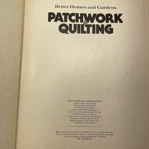 VTG Better Homes and Gardens book PATCHWORK & QUILTING hardcover 1980 - Picture 6 of 9